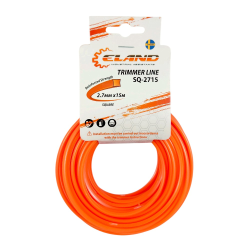 Леска для триммера ELAND SQ-2715 2,7мм*15м,квадрат (отгружается кратно 10 шт)