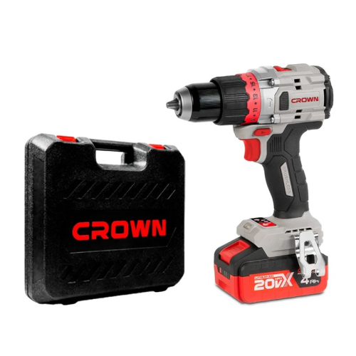 Дрель-шуруповерт ударная аккумуляторная CROWN CT21127HMX-4 BMC