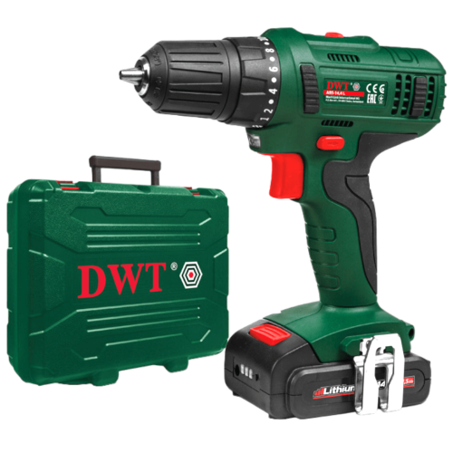 Дрель-шуруповерт аккумуляторная DWT ABS-14.4 L-2 BMC