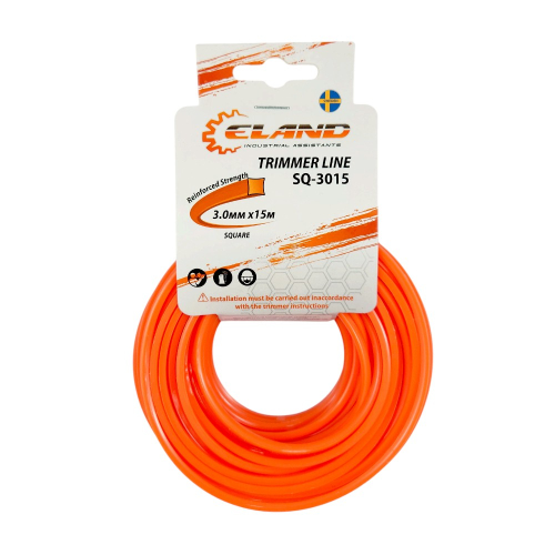 Леска для триммера ELAND SQ-3015 3,0мм*15м,квадрат (отгружается кратно 12 шт)