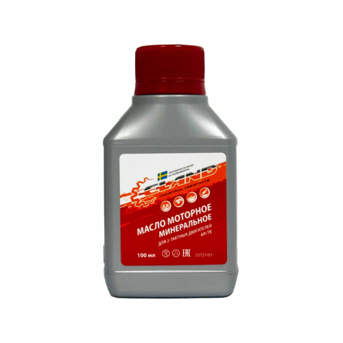 Масло моторное минеральное ELAND для двухтактных двигателей API TB красное 100 мл 