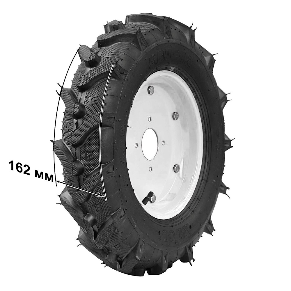 Колесо культиватора VELLES 7.00-12, протектор ЕЛОЧКА, правое