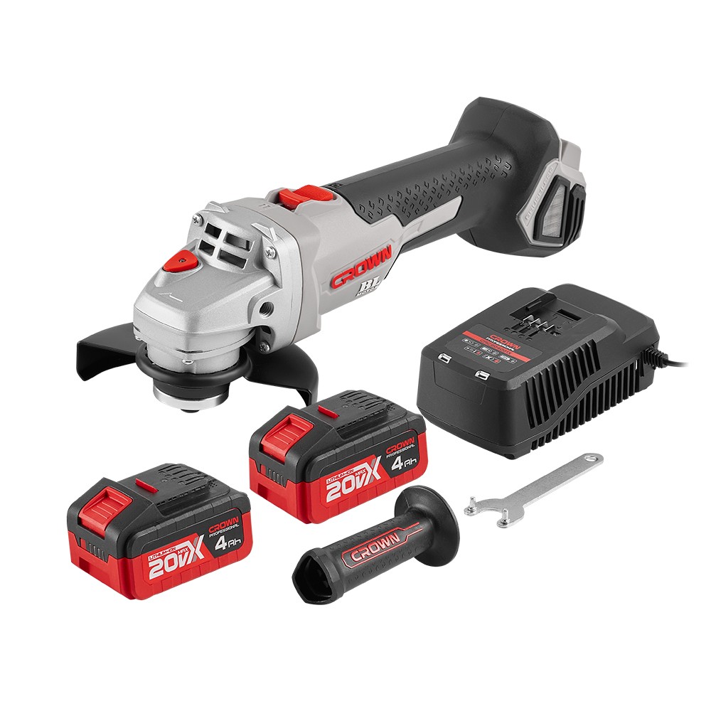 Машина угловая шлифовальная аккумуляторная CROWN CT23001-125HX-4 BMC