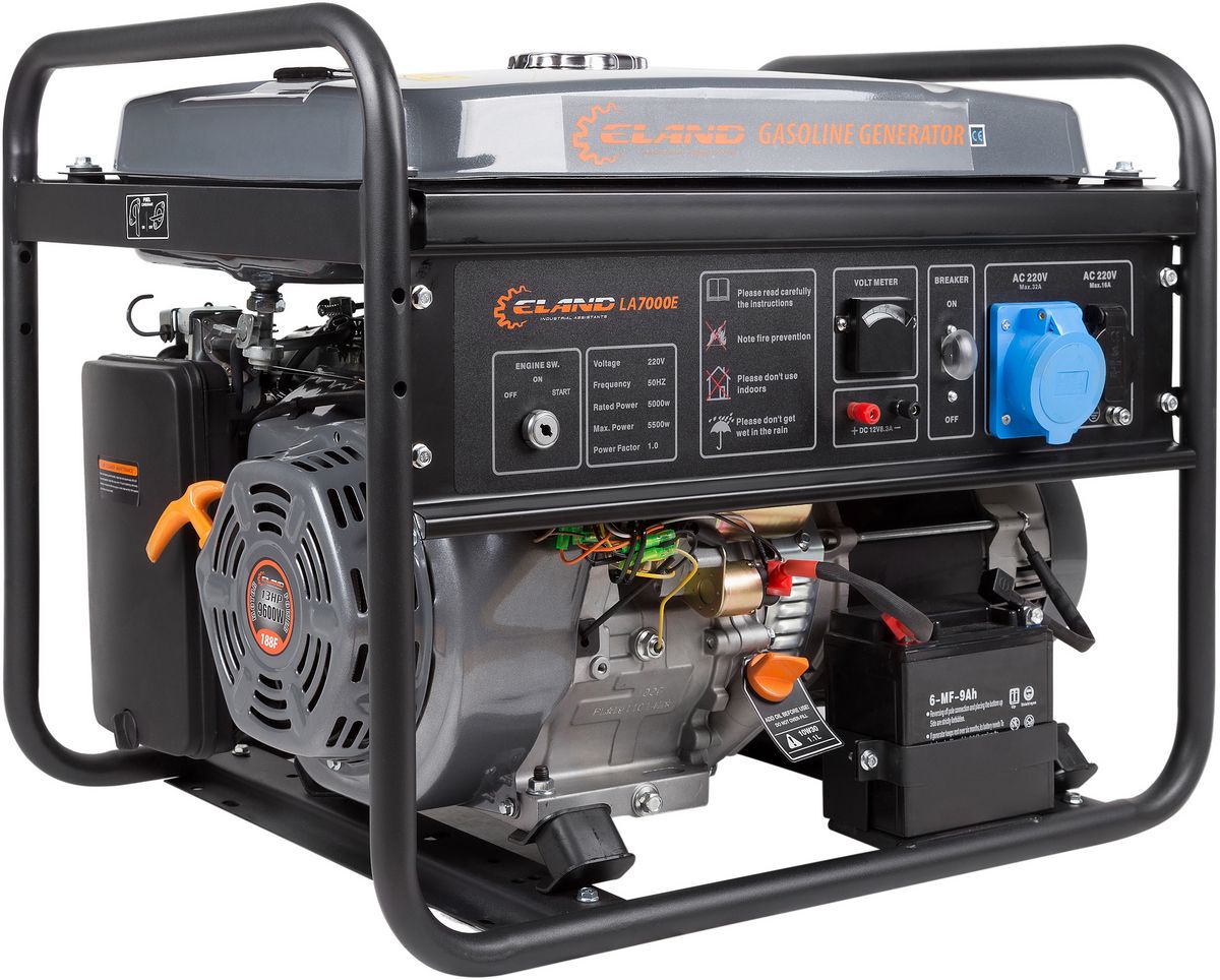 Генератор бензиновый ELAND LA7000E 