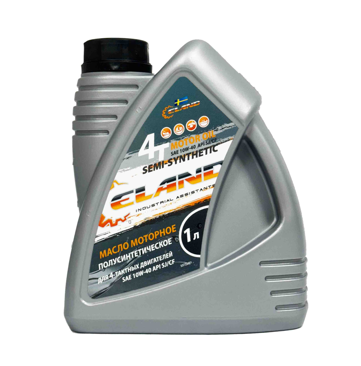 Масло моторное полусинтетическое ELAND для 4-тактных двигателей марки SAE 10W-40 API SJ/CF 1 л