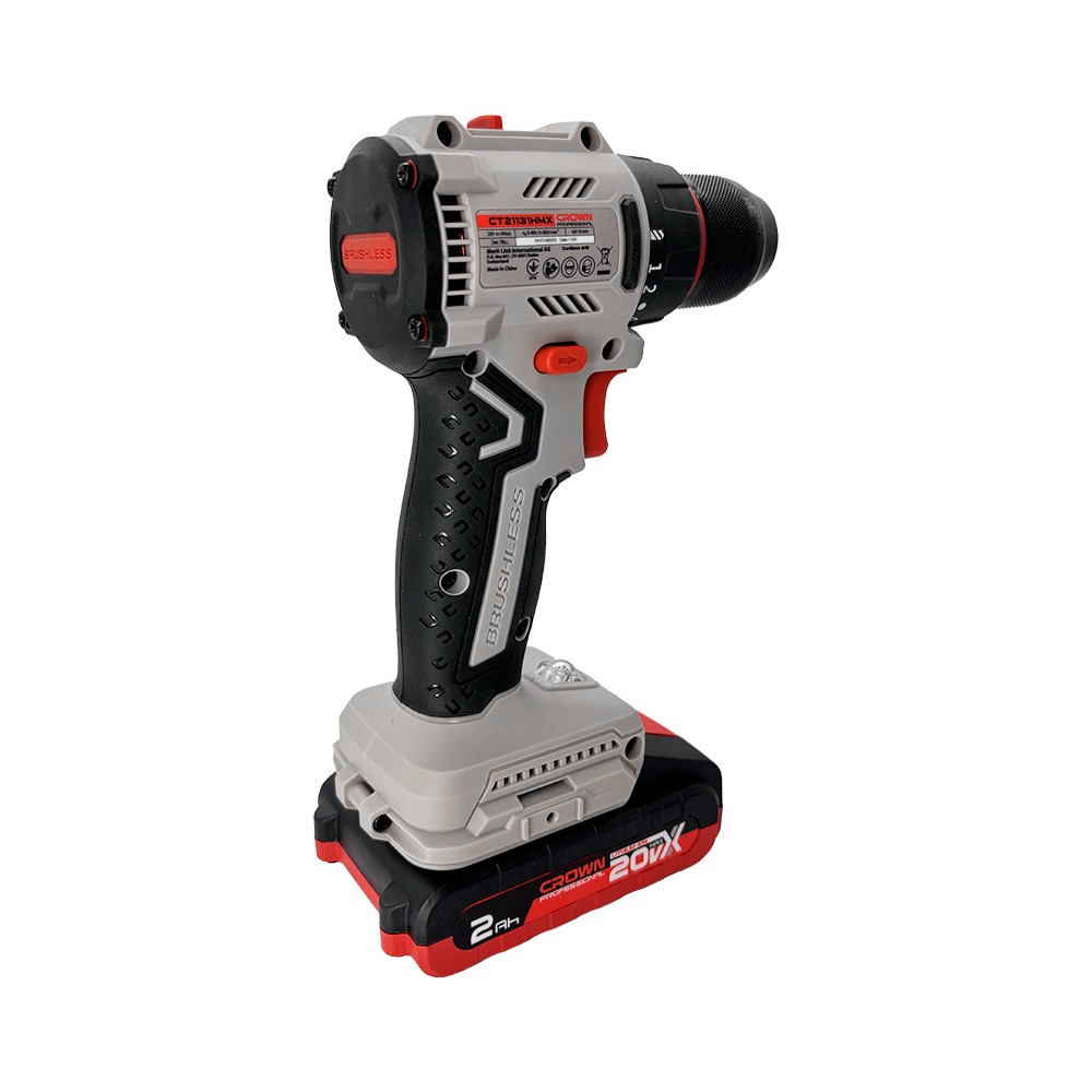 Дрель-шуруповерт аккумуляторная CROWN CT21131HMX-2 BMC