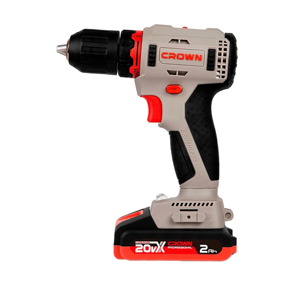 Дрель-шуруповерт аккумуляторная CROWN CT21091HX-2 BMC