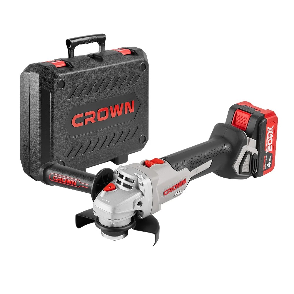 Машина угловая шлифовальная аккумуляторная CROWN CT23001-125HX-4 BMC