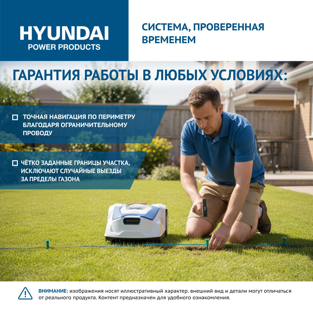 Газонокосилка-робот аккумуляторная HYUNDAI L-CORTEX-5