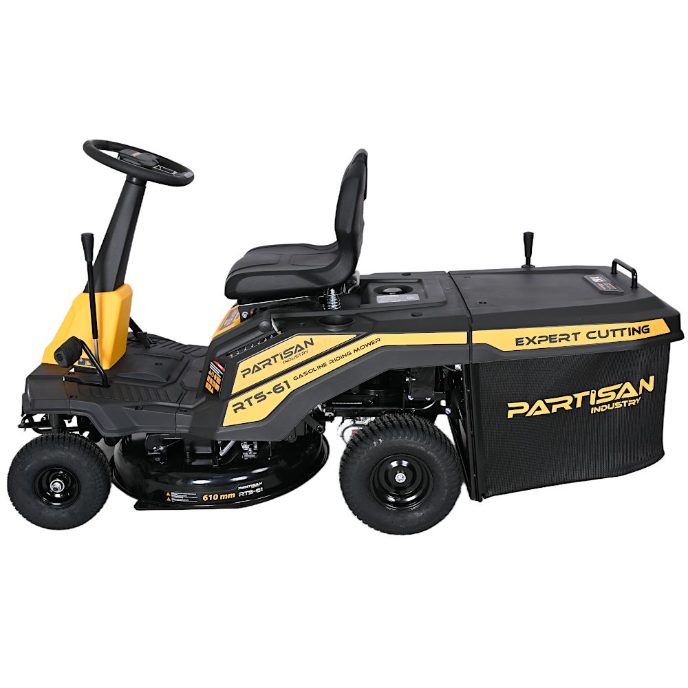 Газонокосилка бензиновая самоходная с сиденьем (райдер) PARTISAN RTS-61
