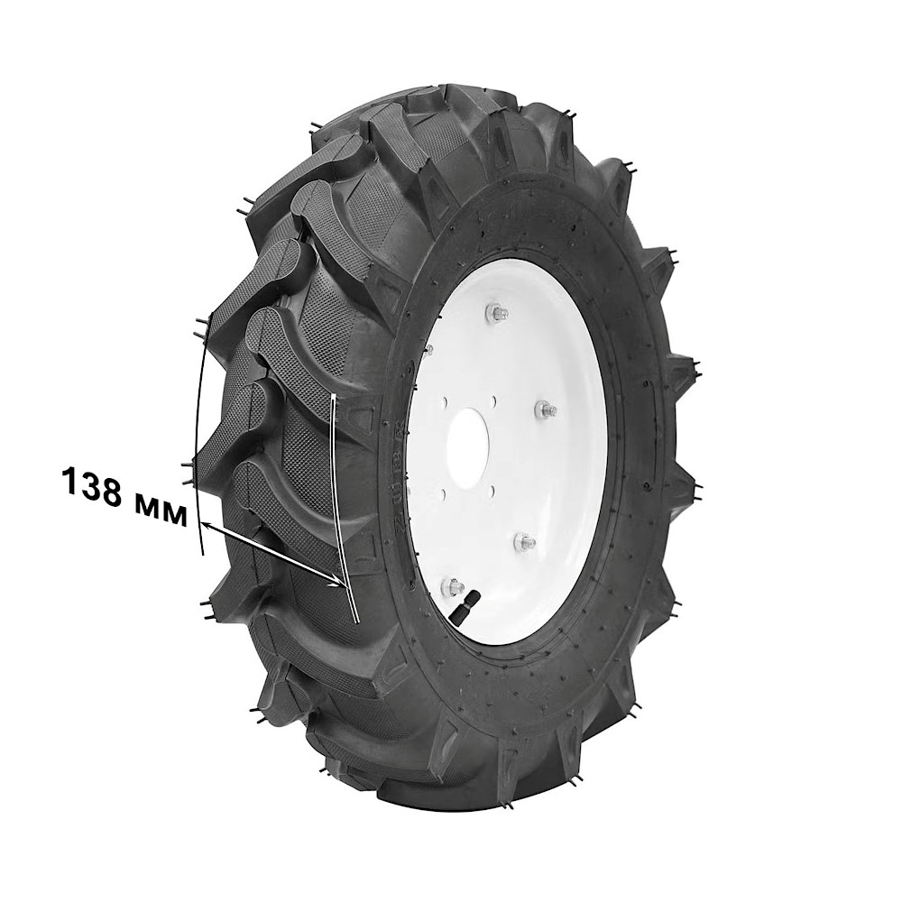 Колесо культиватора VELLES 5.00-12, протектор ЕЛОЧКА, правое