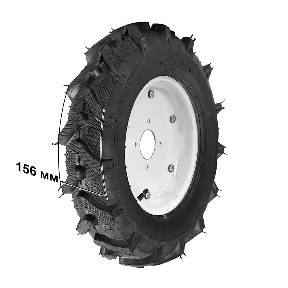 Колесо культиватора VELLES 6.00-12, протектор ЕЛОЧКА, правое