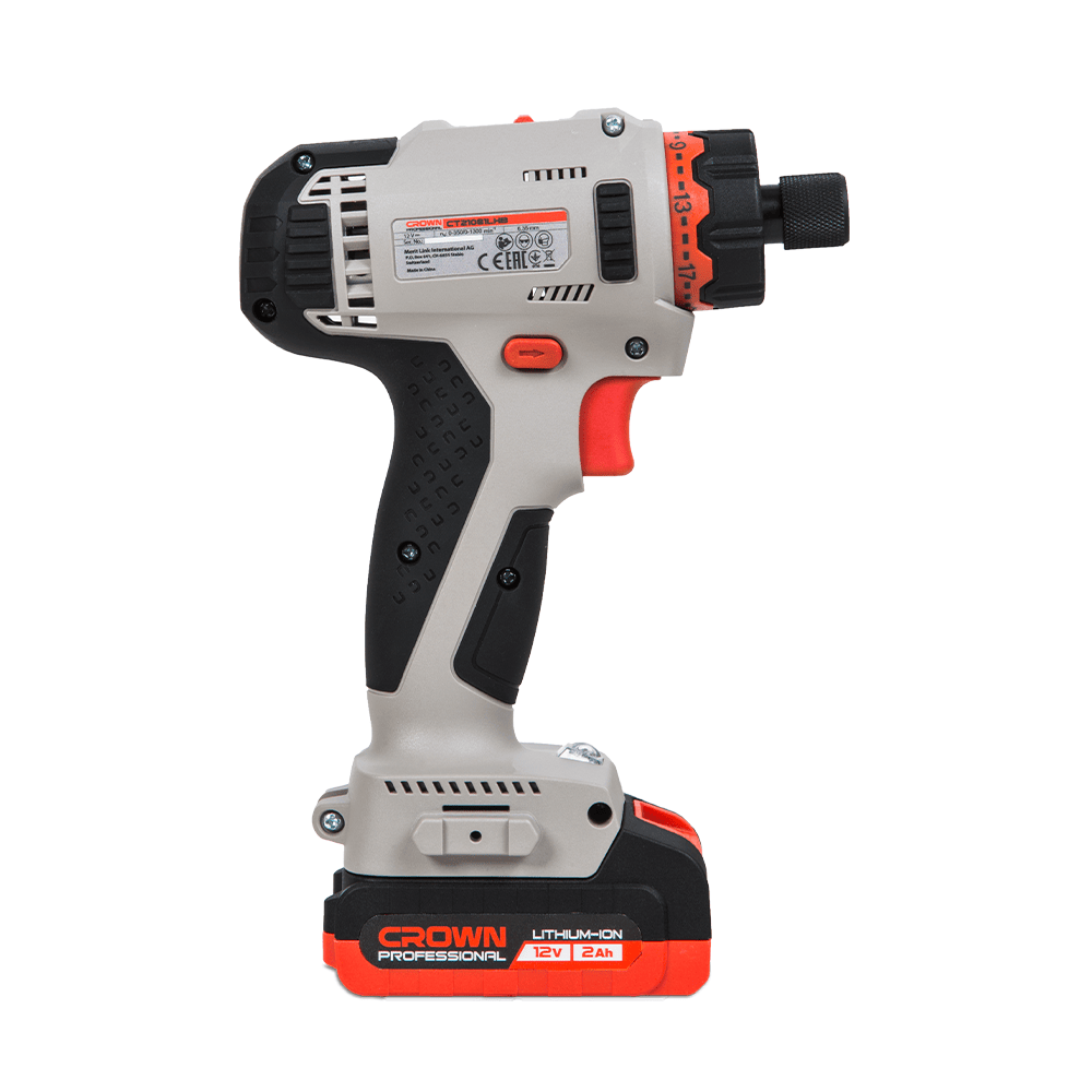 Дрель-шуруповерт аккумуляторная CROWN CT21081HB-2 BMC