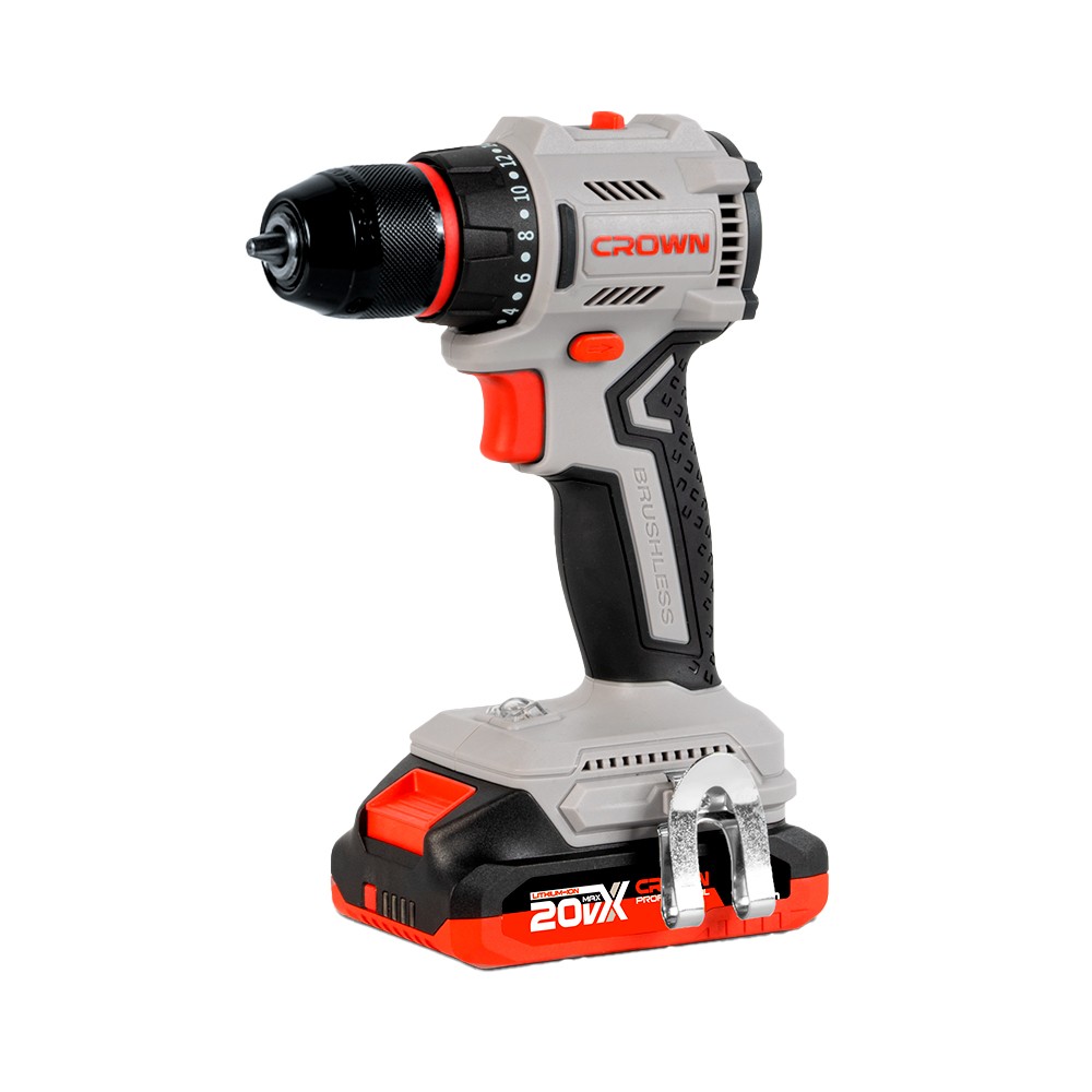 Дрель-шуруповерт аккумуляторная CROWN CT21131HMX-2 BMC