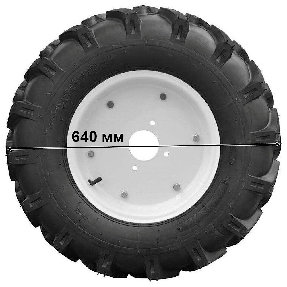 Колесо культиватора VELLES 7.00-12, протектор ЕЛОЧКА, левое