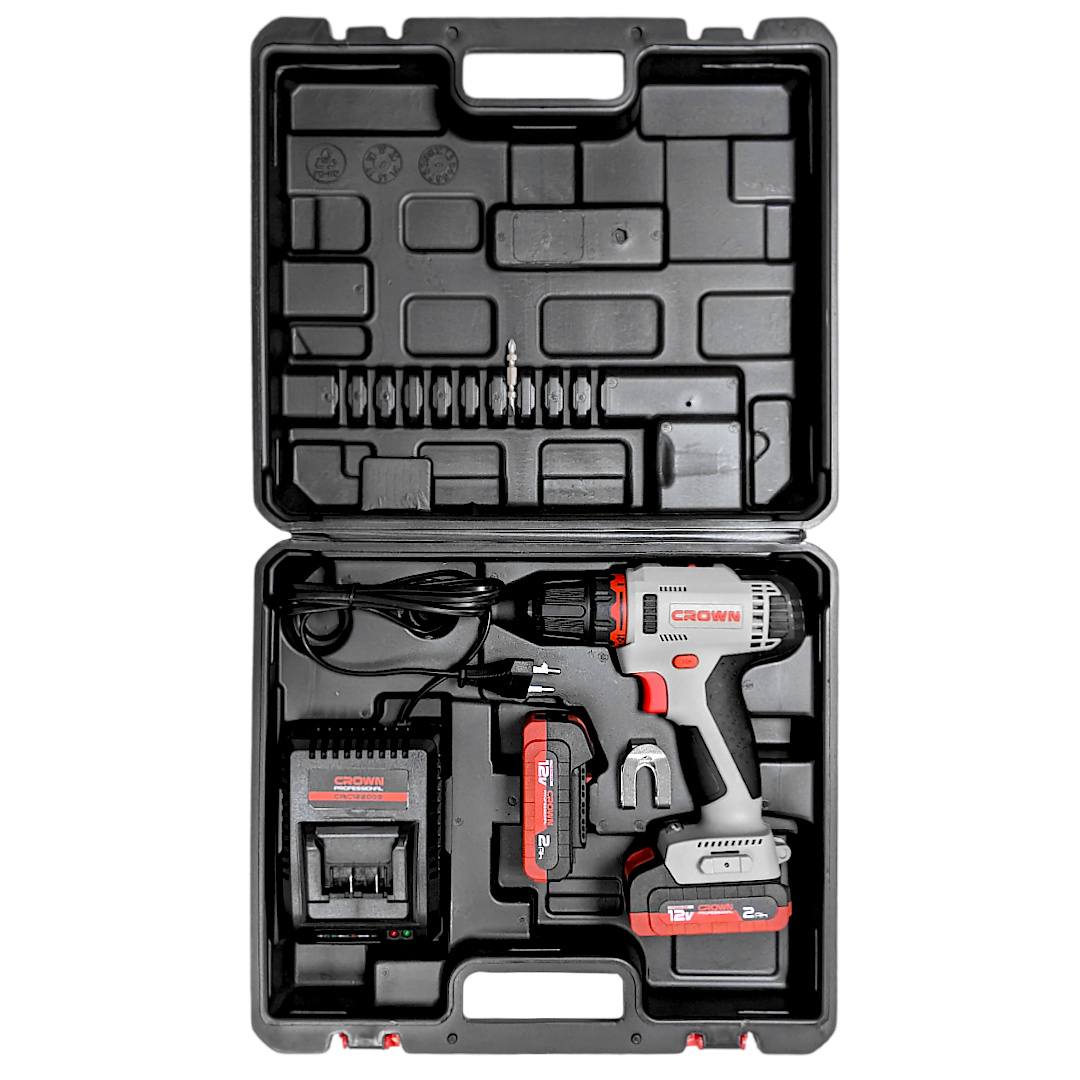 Дрель-шуруповерт аккумуляторная CROWN CT21081H-2 BMC