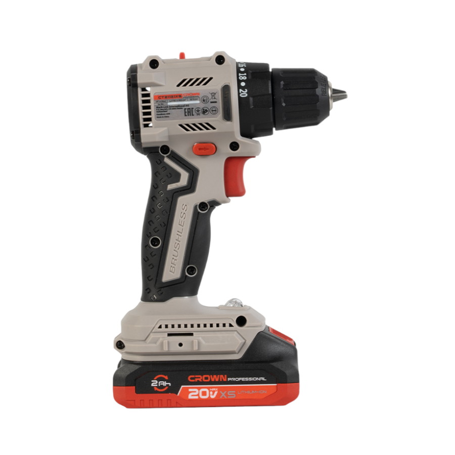 Дрель-шуруповерт аккумуляторная CROWN CT21131XS-2 BMC