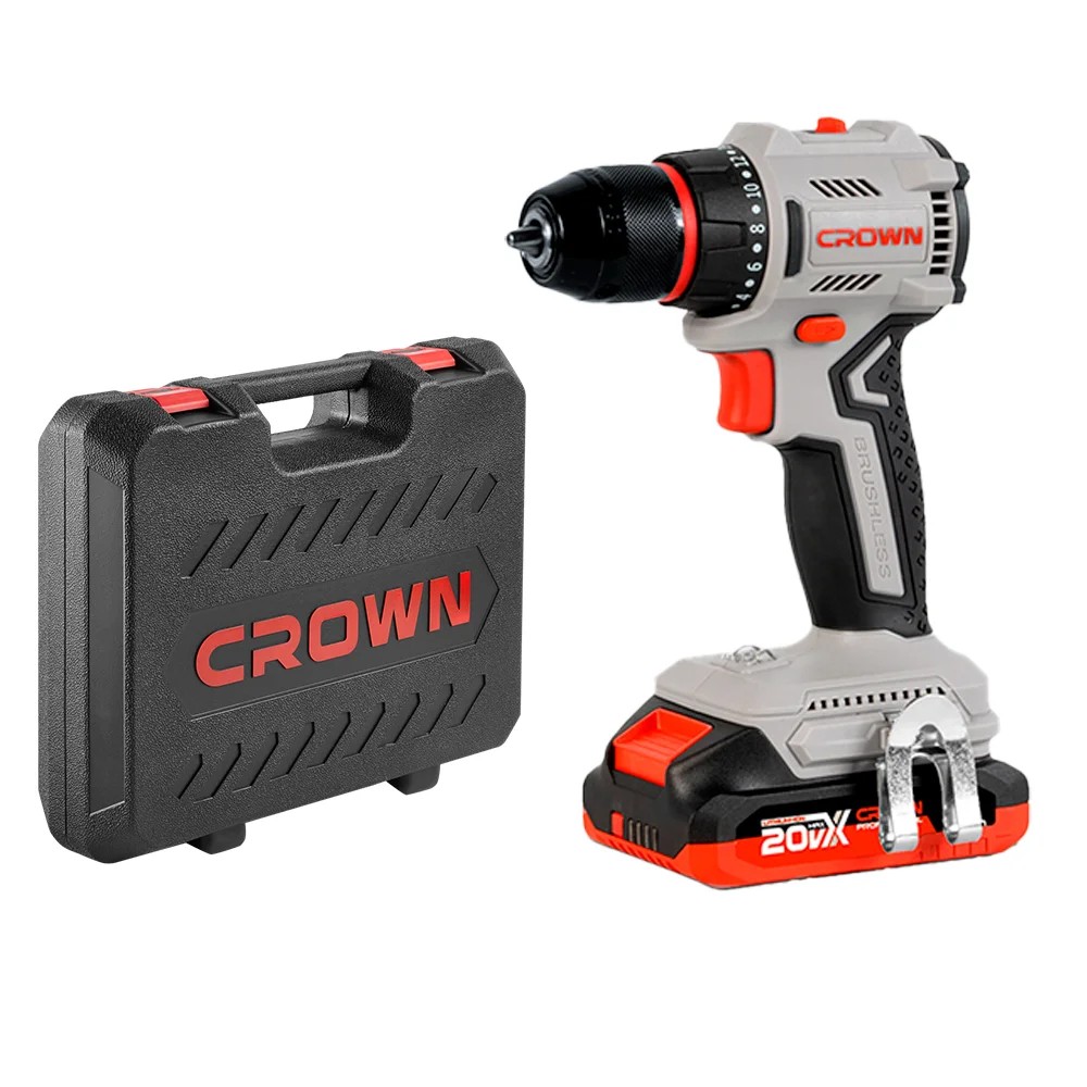 Дрель-шуруповерт аккумуляторная CROWN CT21131HMX-2 BMC