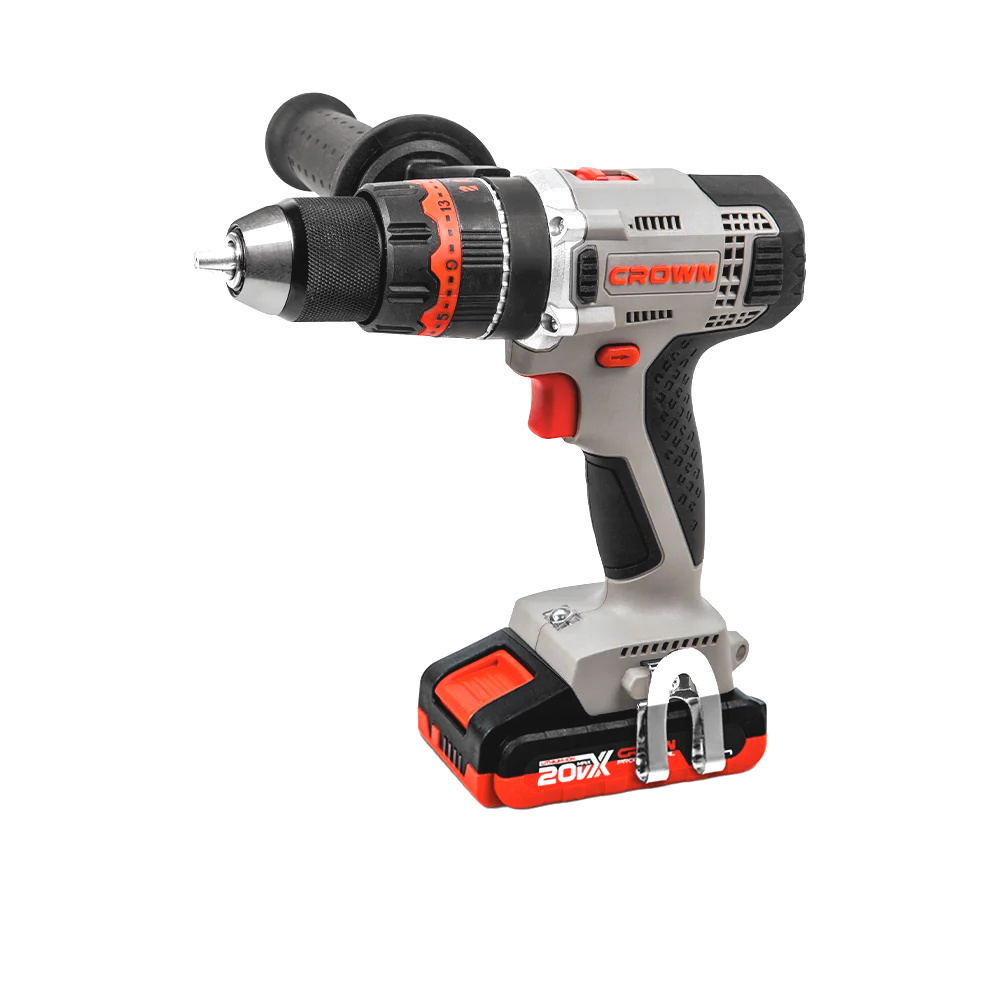 Дрель-шуруповерт аккумуляторная ударная CROWN CT21075HMX-2 BMC