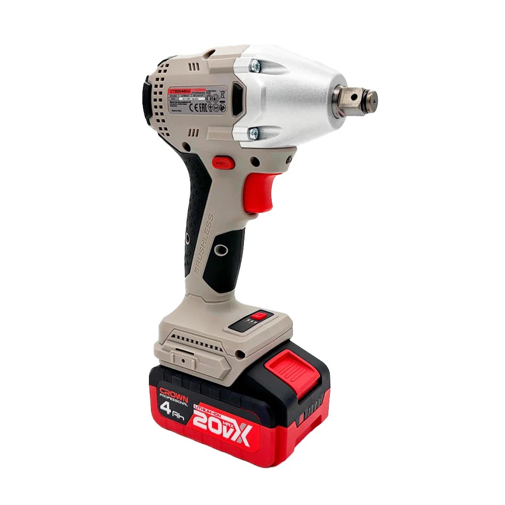 Гайковерт ударный аккумуляторный CROWN CT22046HX-4S TB