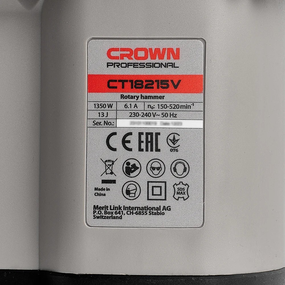 Перфоратор CROWN CT18215V BMC