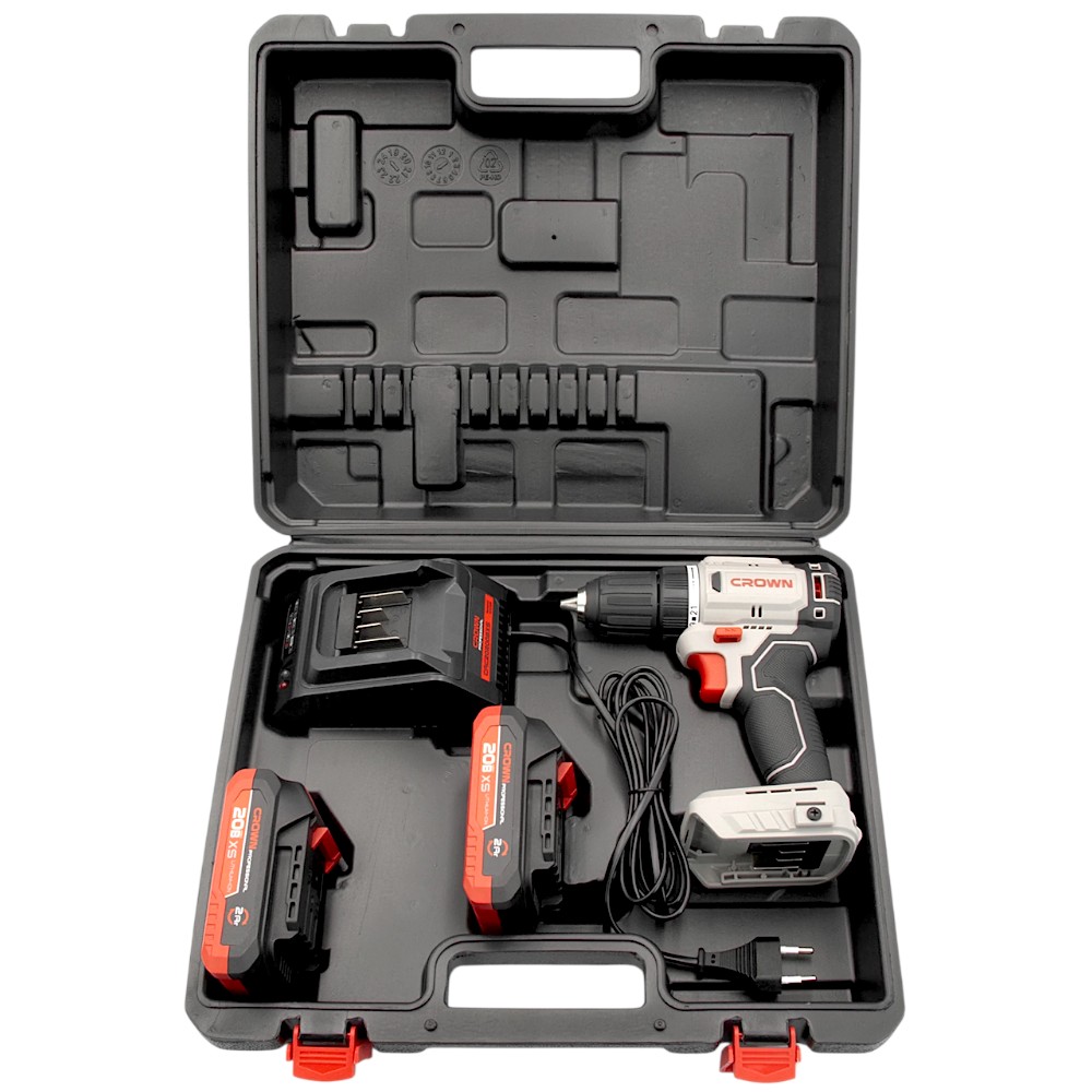 Дрель-шуруповерт аккумуляторная CROWN CT21104XS-2 BMC