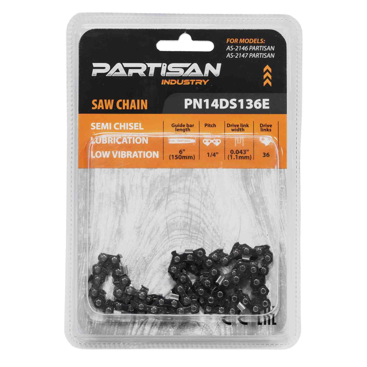 Цепь пильная PARTISAN PN14DS136E