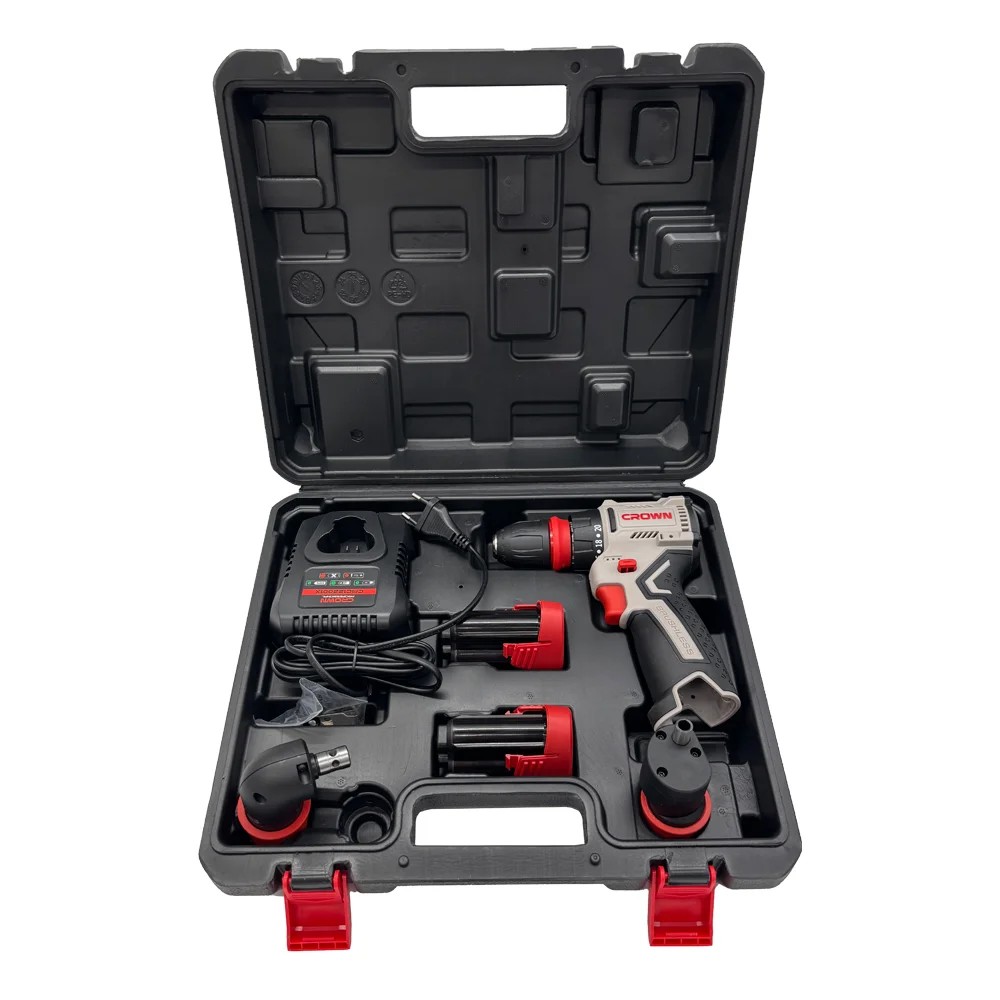 Дрель-шуруповерт аккумуляторная со сменными патронами CROWN CT21129HQX-2 BMC