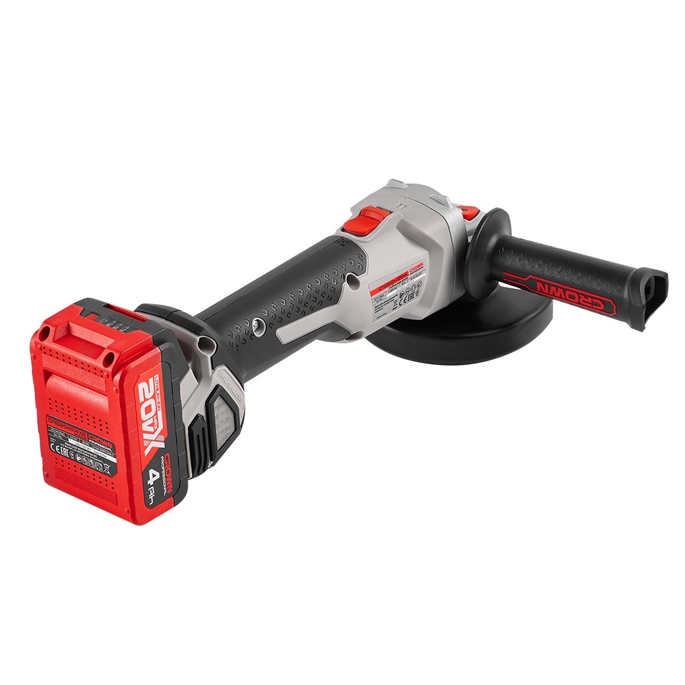 Машина угловая шлифовальная аккумуляторная CROWN CT23001-125HX-4 BMC