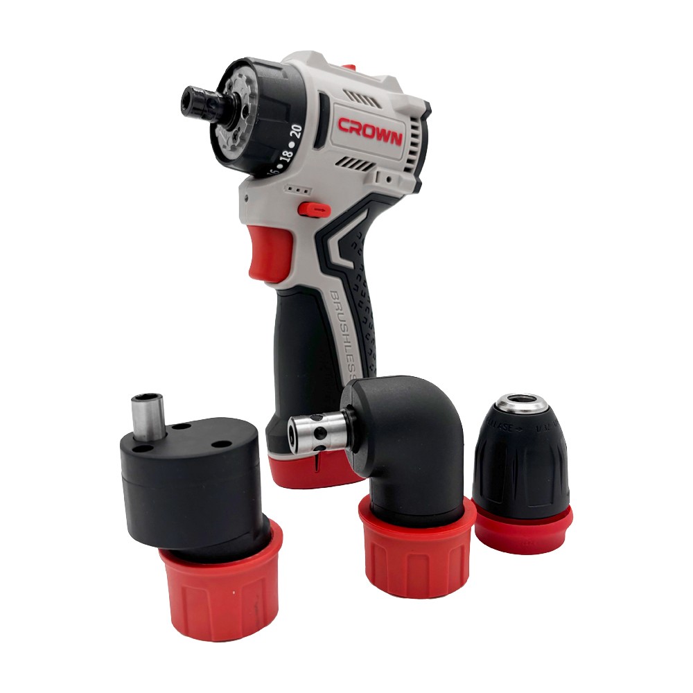 Дрель-шуруповерт аккумуляторная со сменными патронами CROWN CT21129HQX-2 BMC