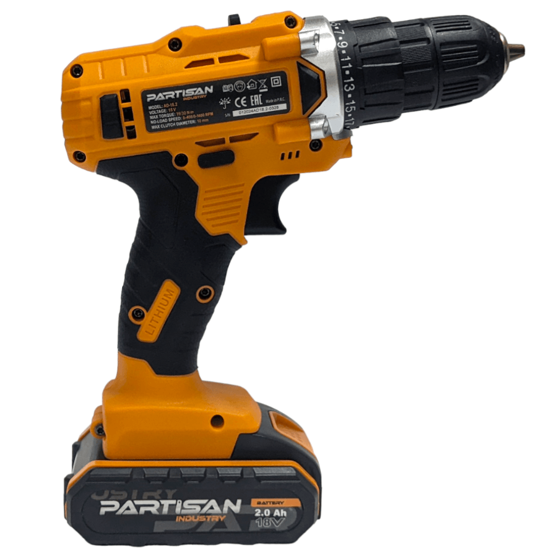 Дрель-шуруповерт аккумуляторная PARTISAN AD-18.2