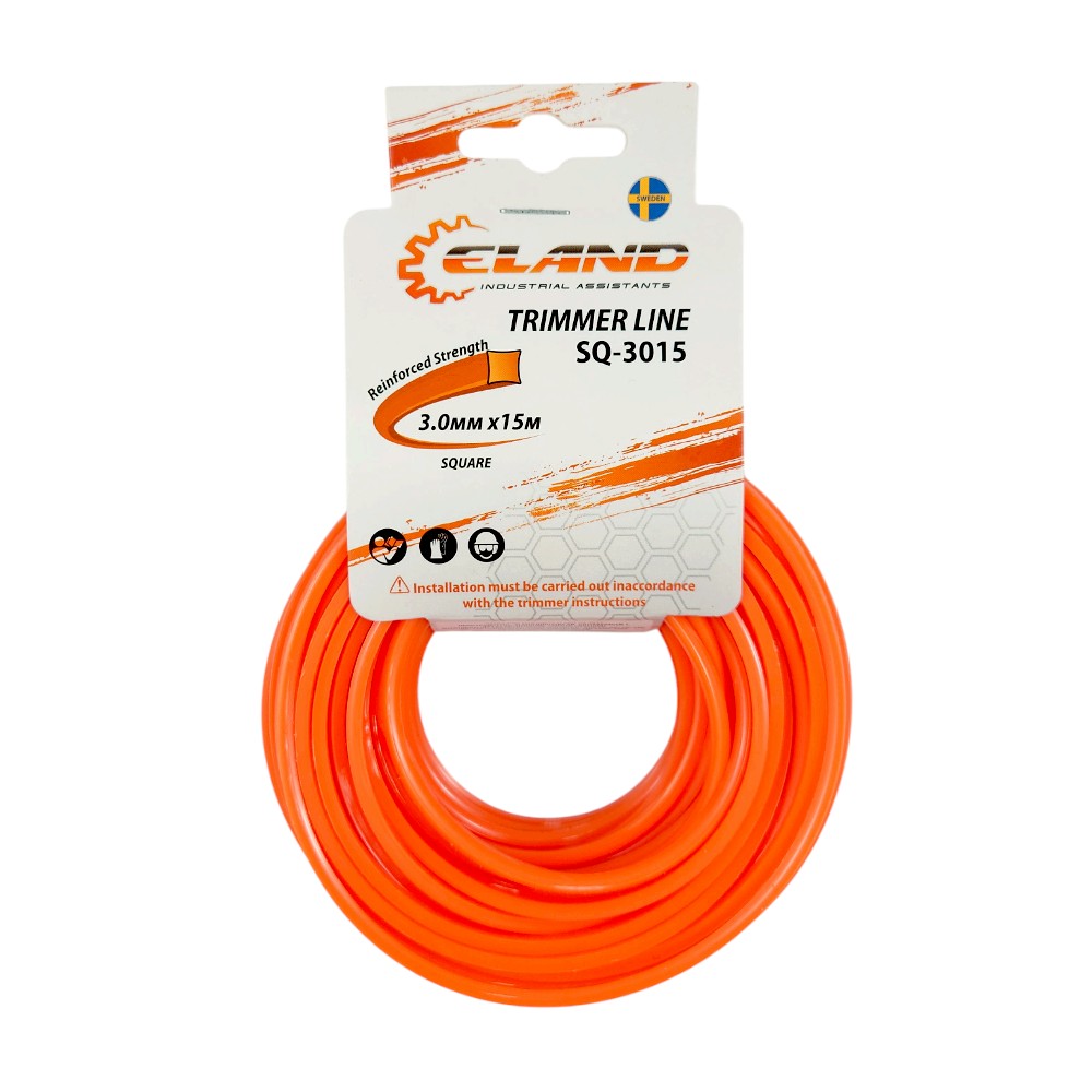 Леска для триммера ELAND SQ-3015 3,0мм*15м,квадрат (отгружается кратно 12 шт)